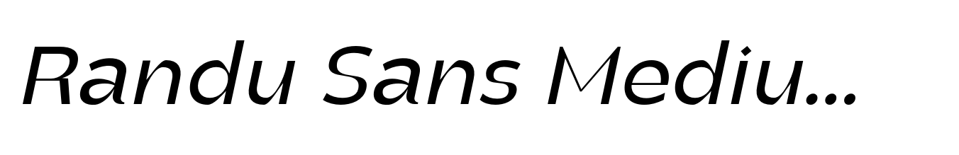 Randu Sans Medium Italic